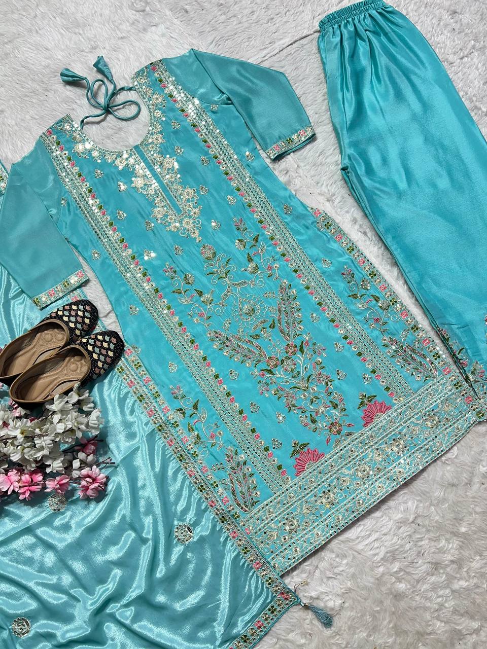 Regal Scarlet Heritage Kurta Set